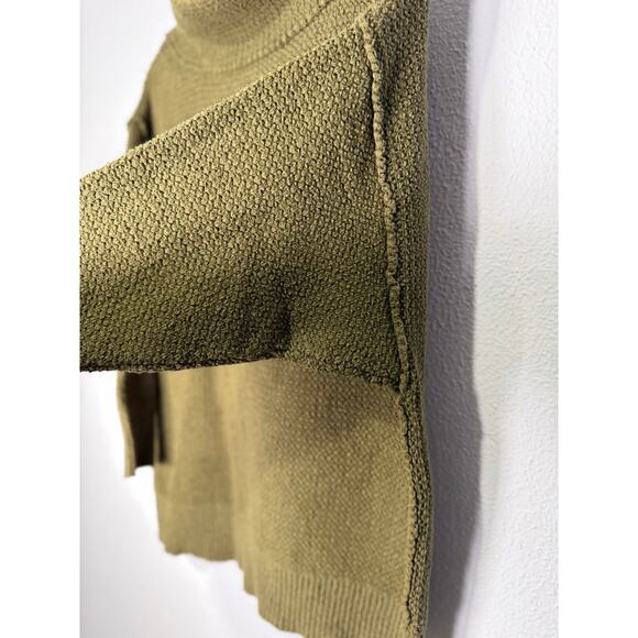 Free People Sweater Knit Cozy Mock Neck Army Green Womens XS - Picture 4 of 10